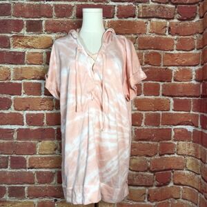 LIVI‎ For Lane Bryant Pink Tie Dye Print Hooded Sweatshirt Size 14/16 New NWT